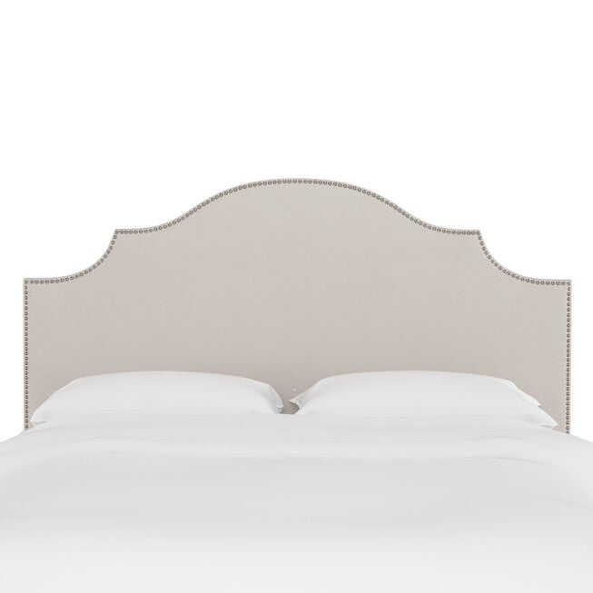 Microsuede Nail Button Botched Headboard, , on-hover image number 1