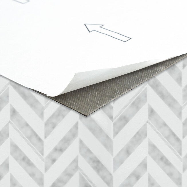 Retro 12x12 Self Adhesive Vinyl Floor Tile - Chevron - 20 Tiles/20 sq. ft., , alternate image number null