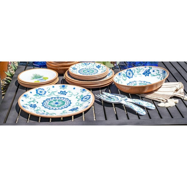 Rio Turquoise Floral Round Platter, , on-hover image number 1