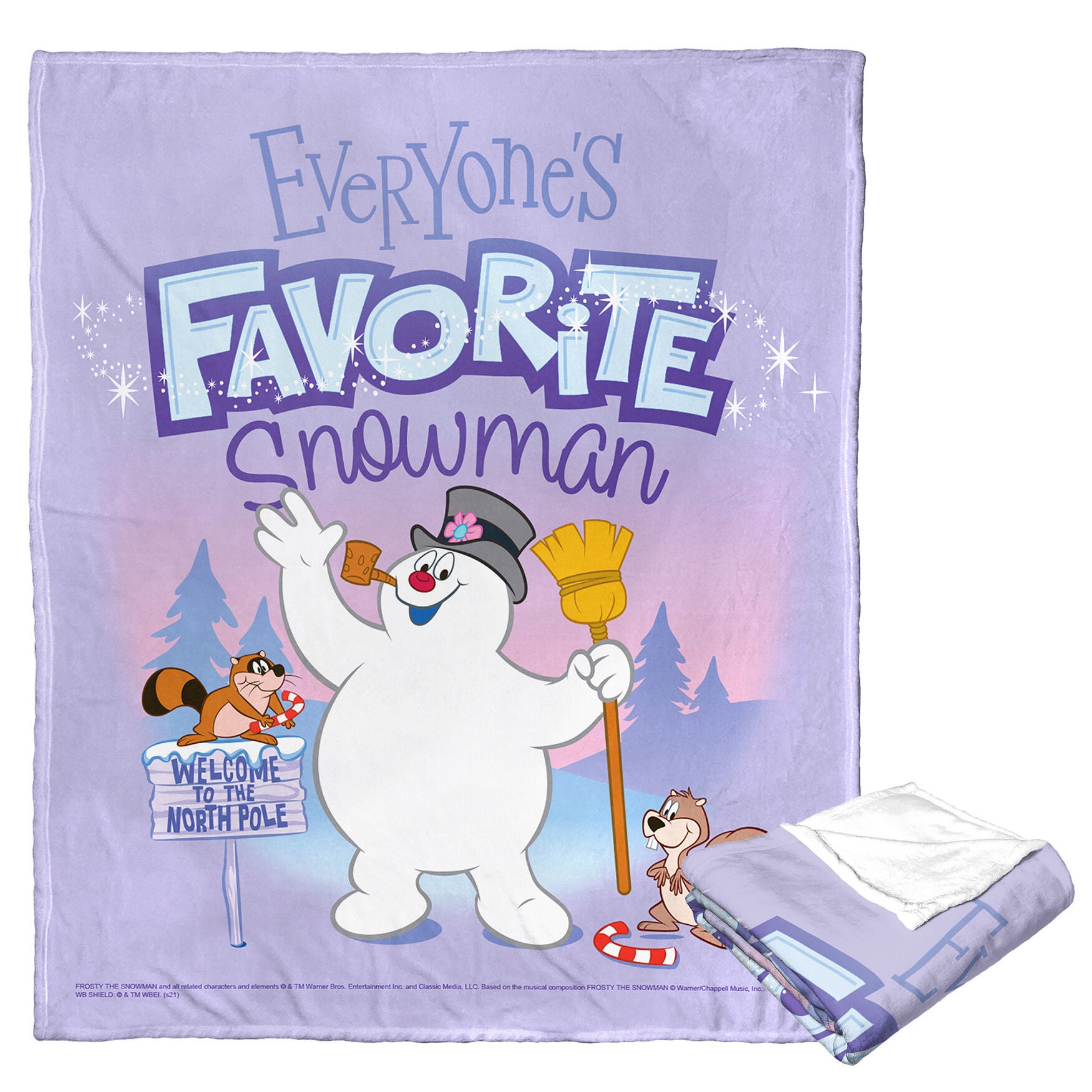 Frosty The Snowman Everyone'S Favorite Snowman Silk Touch Throw Blanket, O, hi-res image number 0