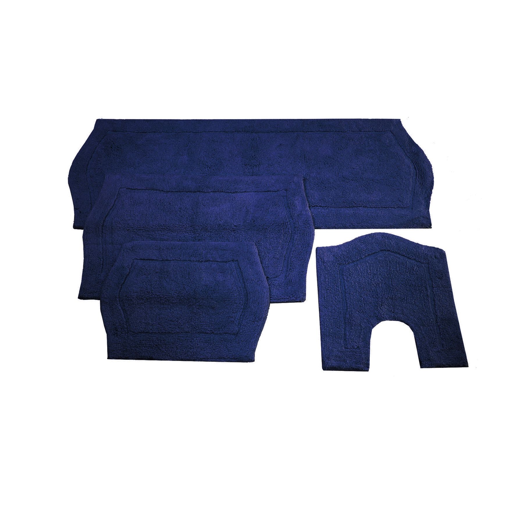 Waterford 4-Pc. Bath Rug Set Blue, NAVY, hi-res image number 0