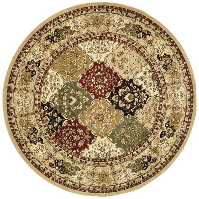 Lyndhurst 221 Multi / Beige 8' X 8' Round Round Rug, MULTI BEIGE, hi-res image number null