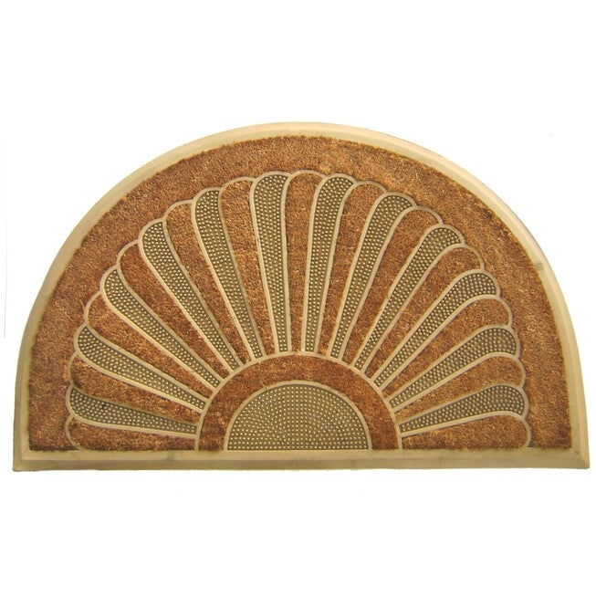 Peacock Beige Coir Mat With Rubber Backing Floor Coverings, MULTI, hi-res image number null