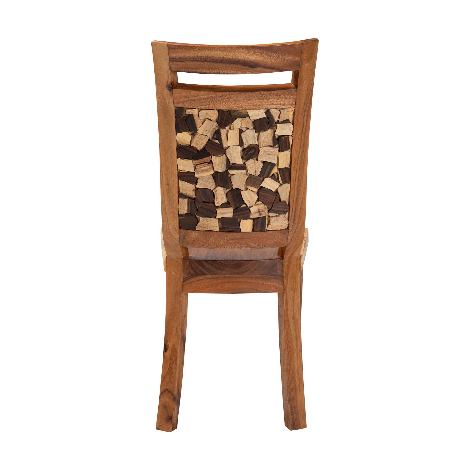 Luan Suar Wood Dining Chair, BROWN, alternate image number 4