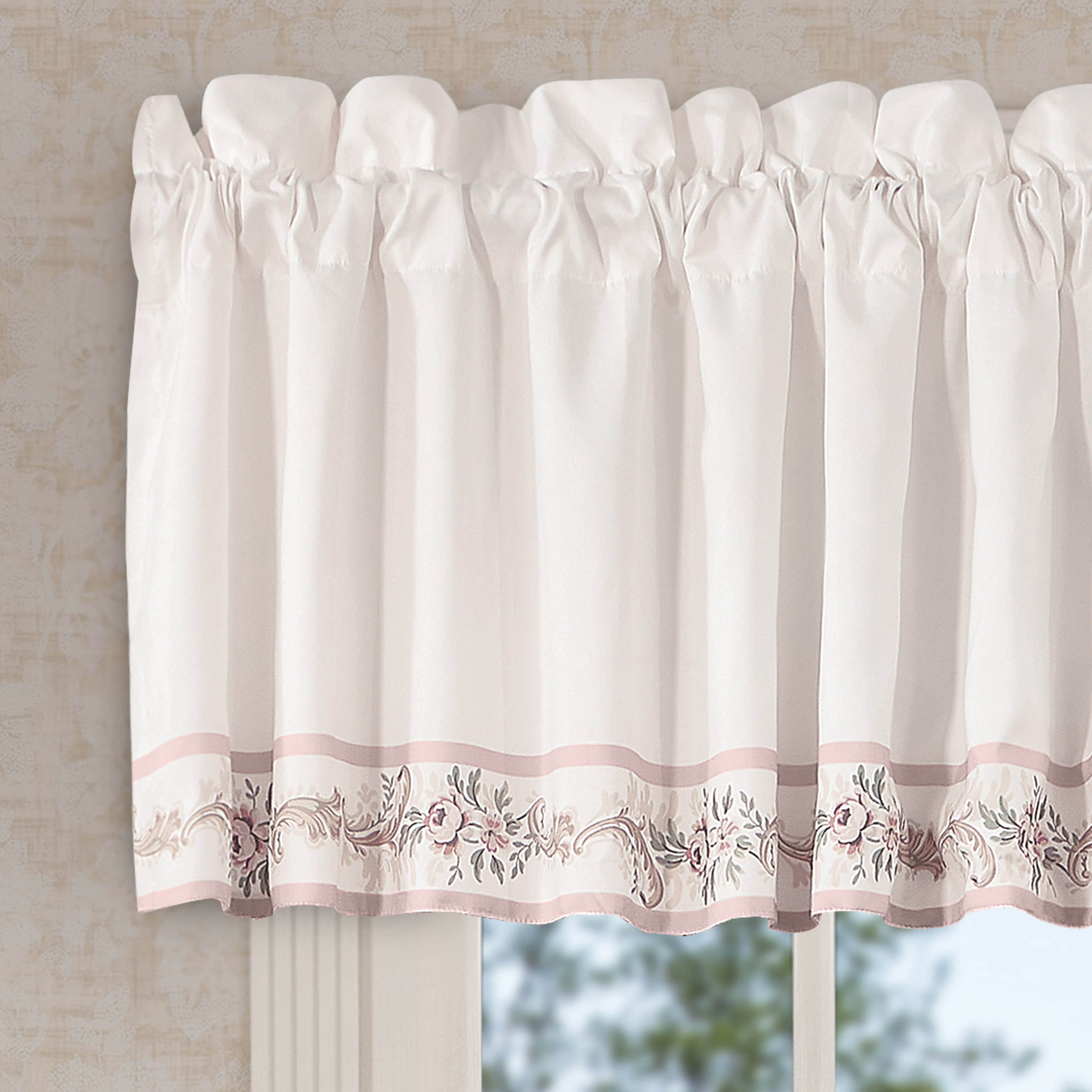 Avant Garden Window Straight Valance, BLUSH, alternate image number 2