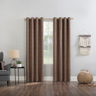 Kline Tweed Thermal 100% Blackout Grommet Panel, RUSSET, hi-res image number null