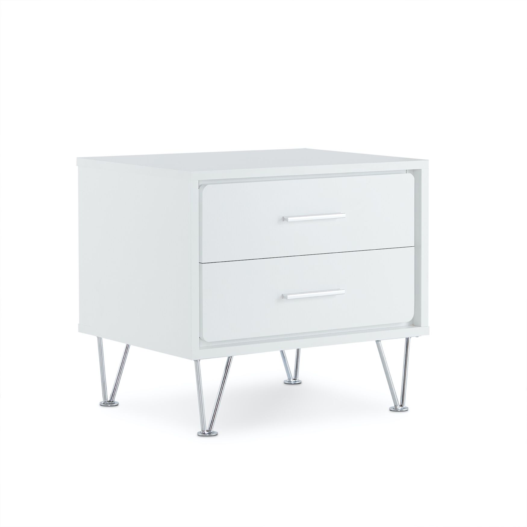 Accent Table or Nightstand, WHITE, hi-res image number 0