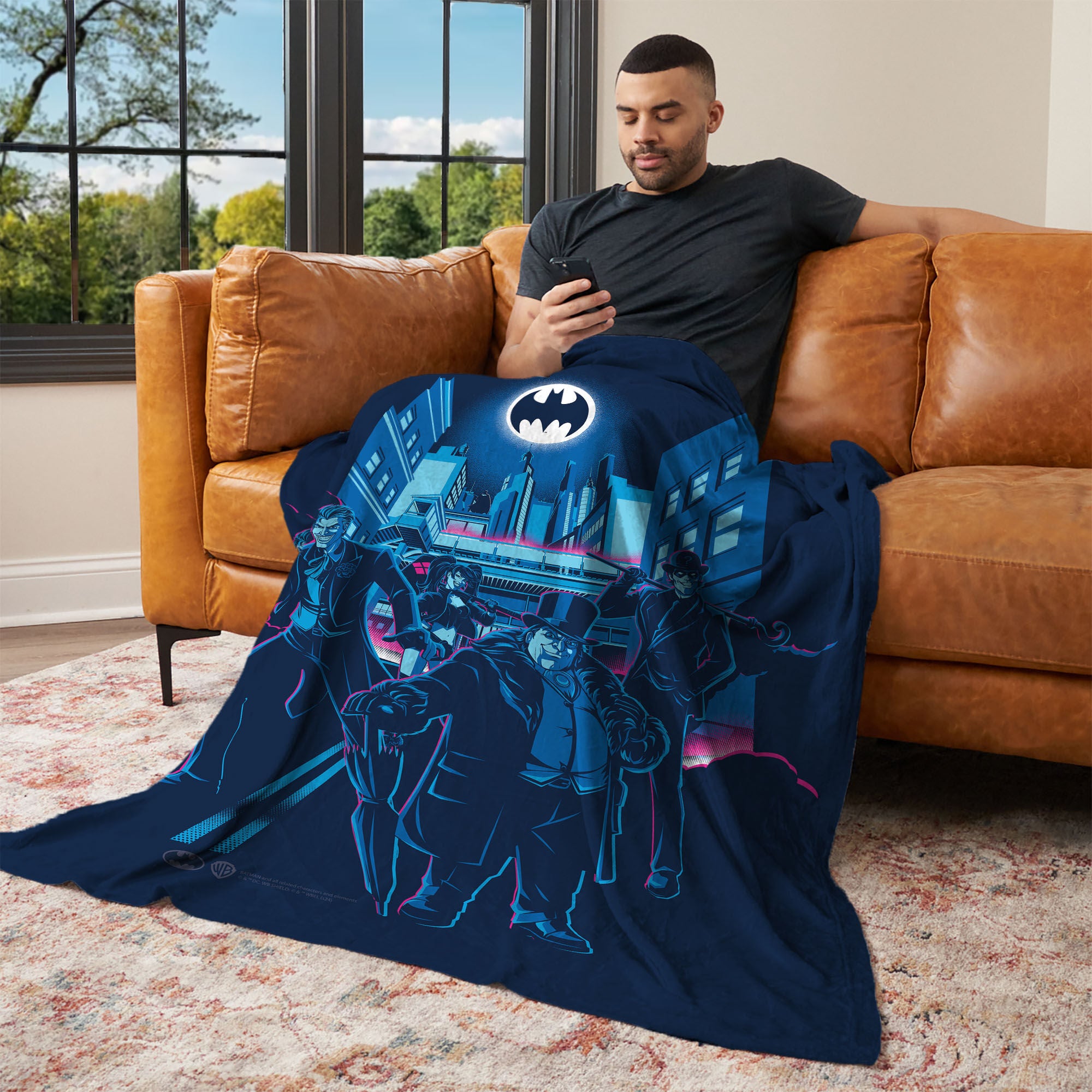 Warner Bros. DC Batman Villains Silk Touch Throw Blanket 50x60 Inches, BATMANTHROW, alternate image number 2