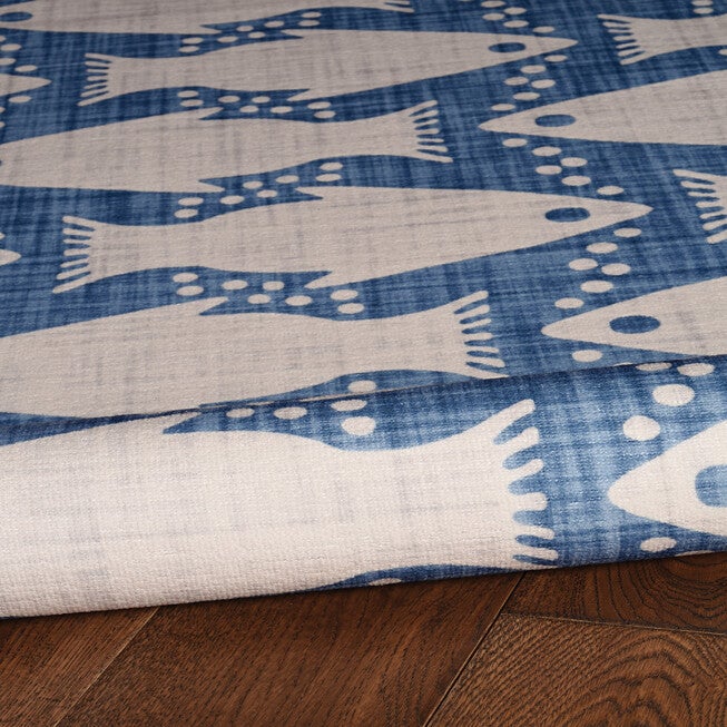 Washable Seabourne Ivory/Blue Rug, , alternate image number null