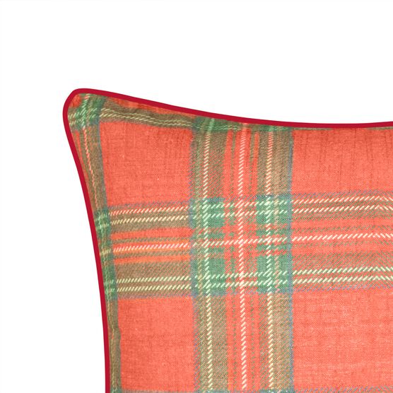 Holiday Christmas Plaid Reindeer Girlfriend Decorative Pillow , , alternate image number null
