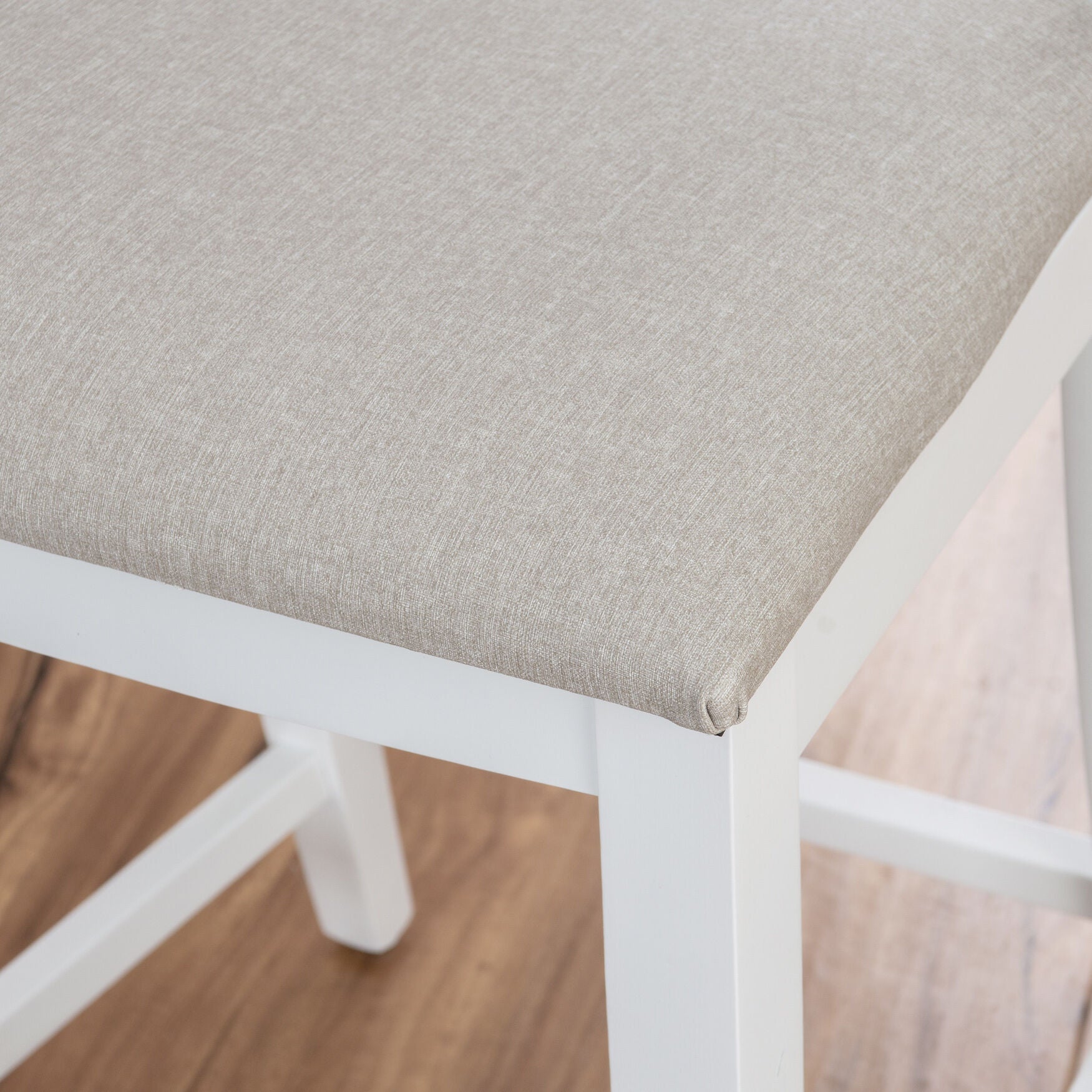 Flynn Counter Stool White Upholstered Set of 2, , alternate image number 8