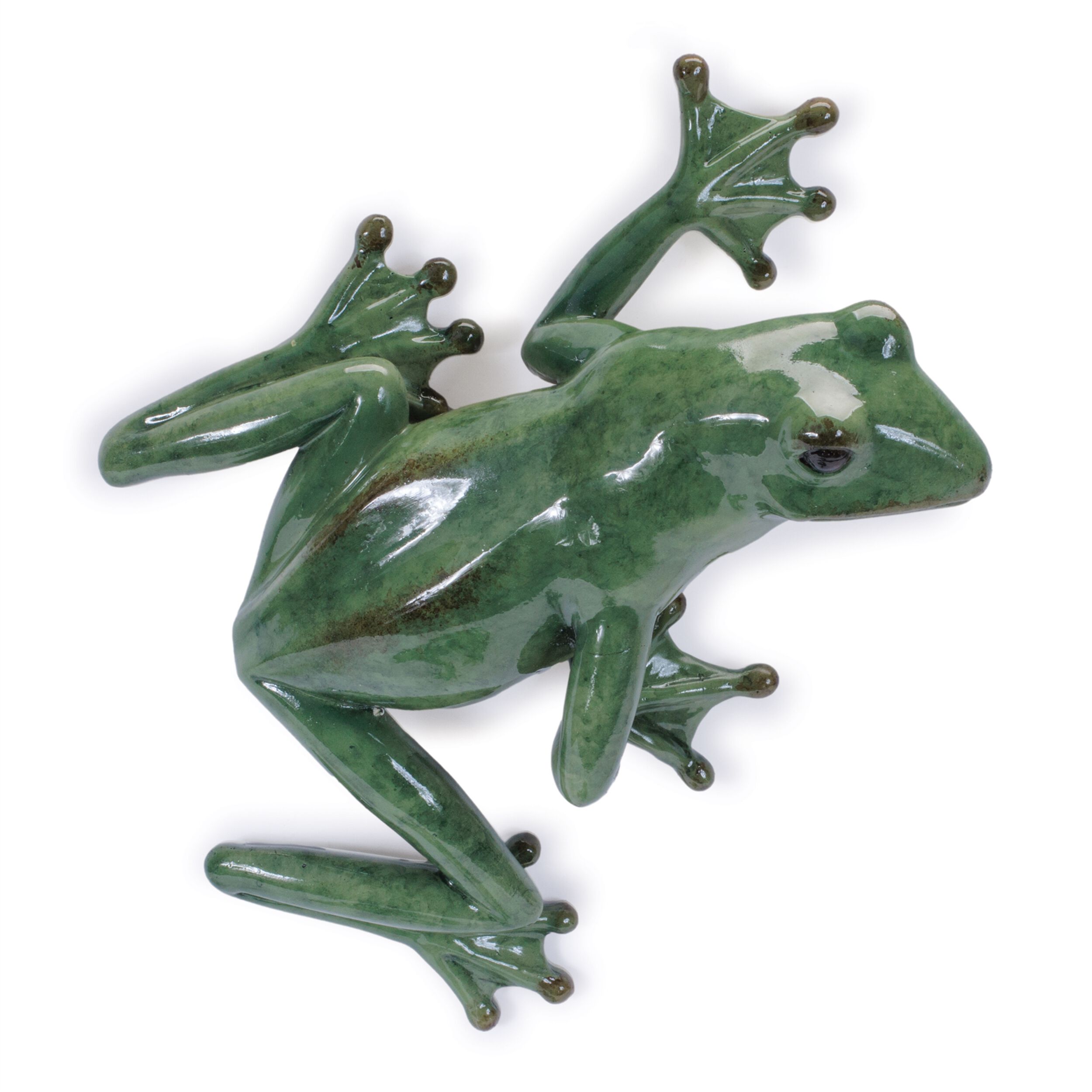 Stone Garden Frog Wall Accent Set of 2, GREEN, alternate image number 2