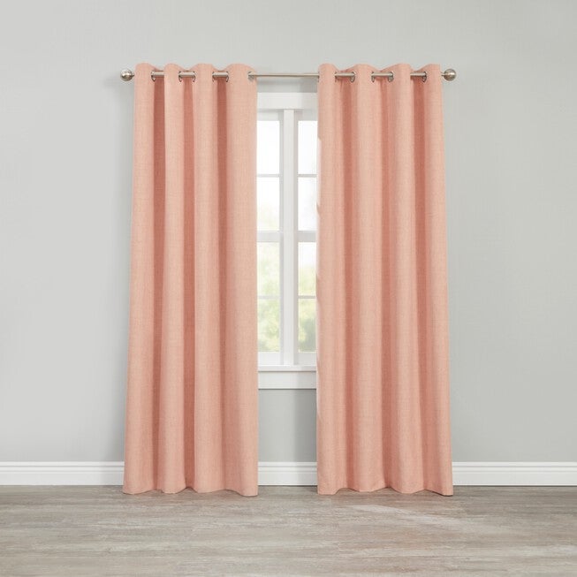 Faux-Linen Grommet Panel, BLUSH, hi-res image number null