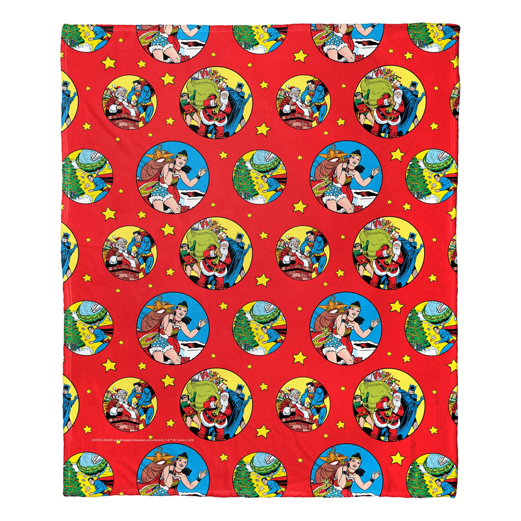 Wb Dc Justice League Heroic Holiday Helpers Silk Touch Throw, , on-hover image number 1