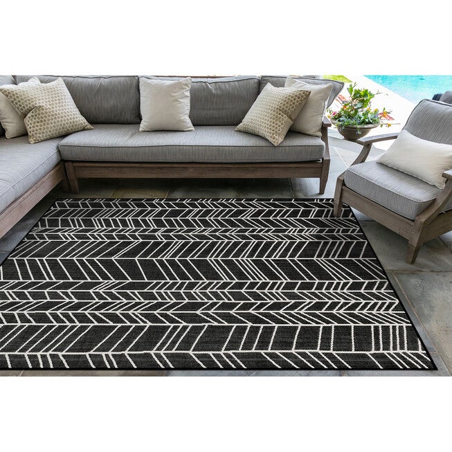 Liora Manne Carmel Chevron Indoor/Outdoor Rug, , alternate image number null