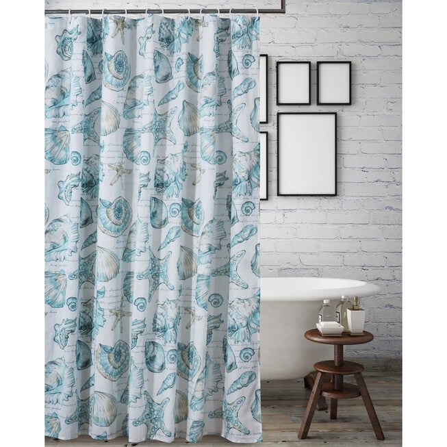 Cruz Shower Curtain , WHITE, hi-res image number 0