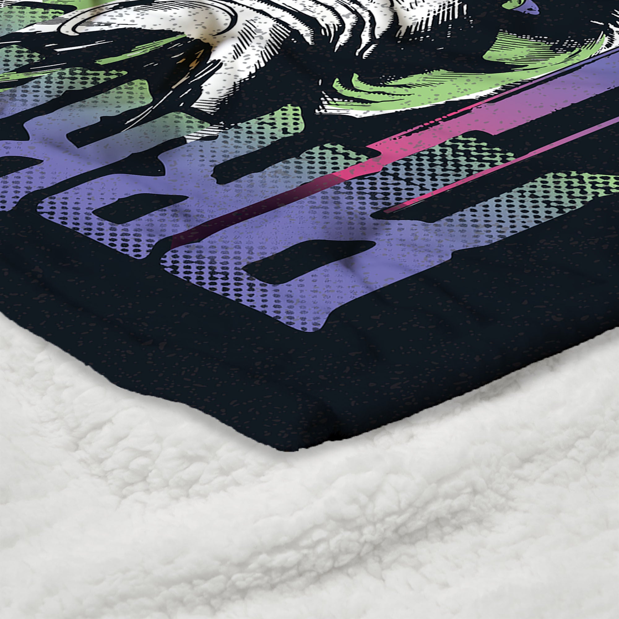 Warner Bros. DC Arkham Asylum Silk Touch Sherpa Throw Blanket 50x60 Inches, DC ARKHAM, alternate image number 4