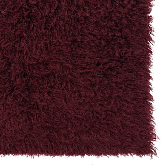 Flokati Burgundy Rug, , alternate image number null