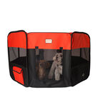 Portable Pet Dog Kitten Playpen In Black And Red Combo, , on-hover image number null