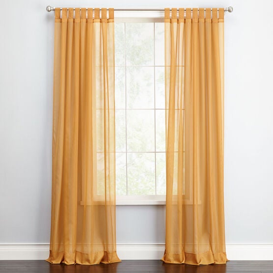 BH Studio Sheer Voile Tab-Top Panel, GOLD, hi-res image number null