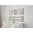 Set Of 2 White Mango Wood Farmhouse Abstract Wall Décor, WHITE, hi-res image number null