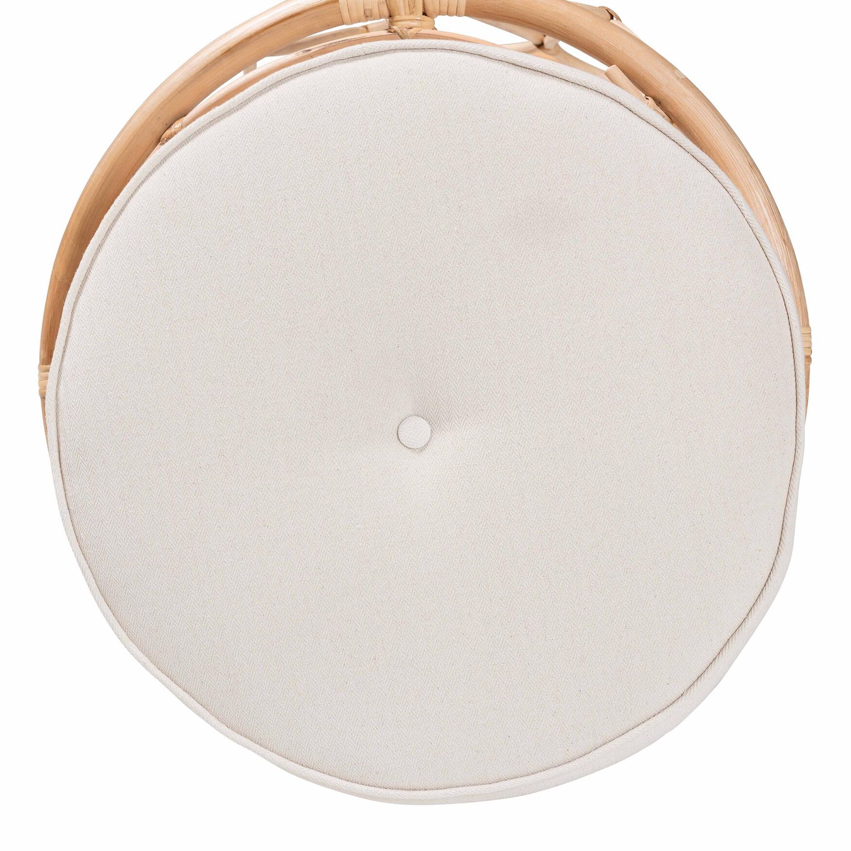 Hachiro Bohemian Natural Rattan Ottoman Footstool, , alternate image number 2