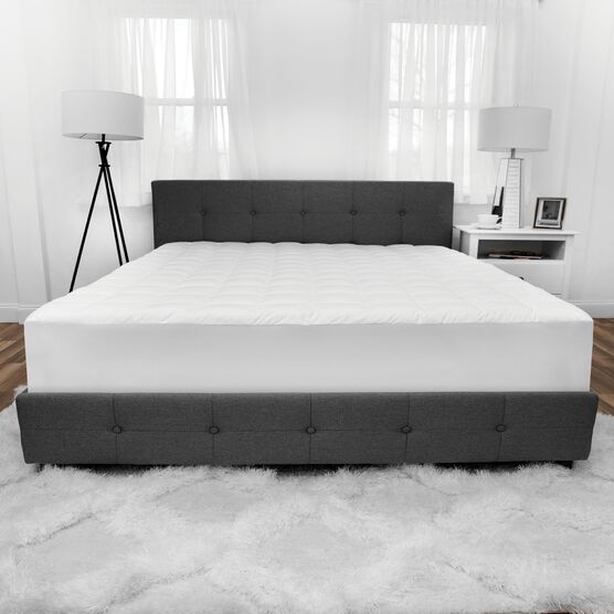 SensorPEDIC Luxury Top Loft Gel Fiber Mattress Pad, WHITE, hi-res image number null