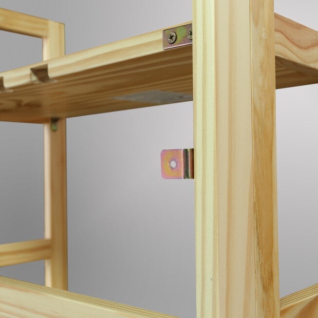 3-Shelf Folding Student Bookcase 20.75 inches Wide-Natural, , alternate image number null