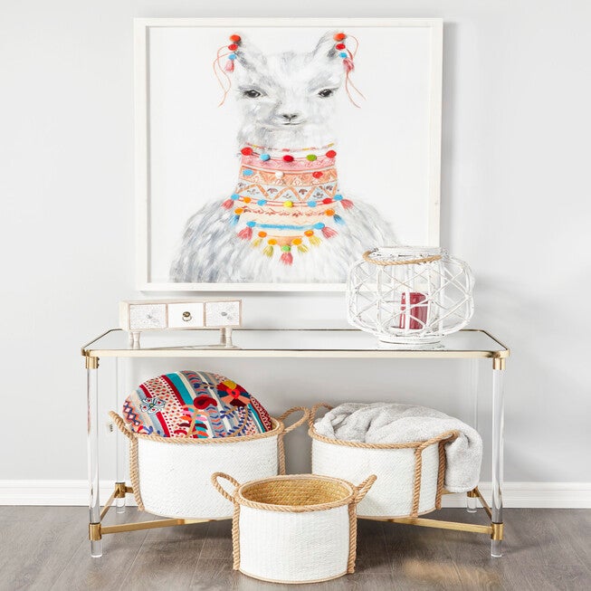 Clear Contemporary Acrylic Console Table, 32 x 44, , alternate image number null