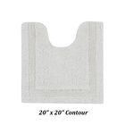 Lux Collections Bath Mat Rug 20" X 20" Contour, IVORY, hi-res image number null