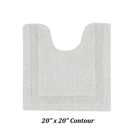 Lux Collections Bath Mat Rug 20" X 20" Contour, IVORY, hi-res image number null
