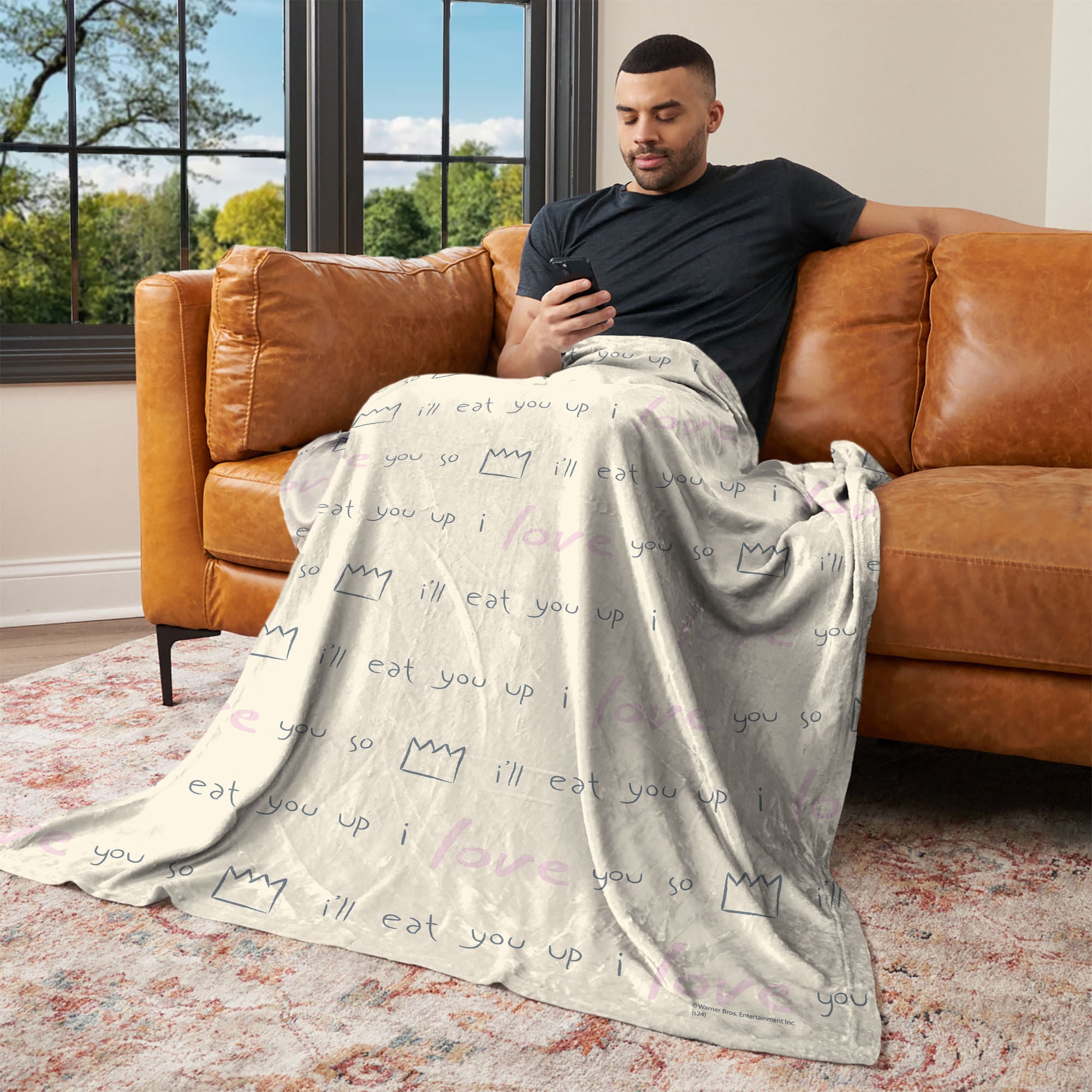 Warner Bros. Where the Wild Things Are We'll Eat You Up Silk Touch Throw Blanket 50x60 Inches, TAN, alternate image number 2