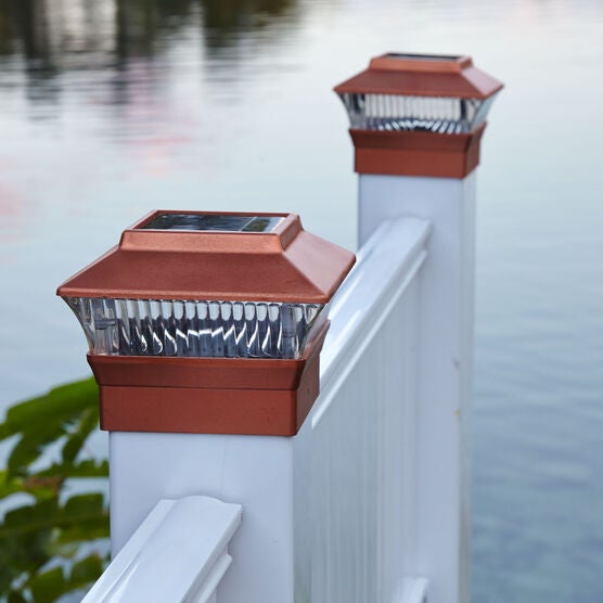 Solar Fence Post Light, COPPER, hi-res image number null