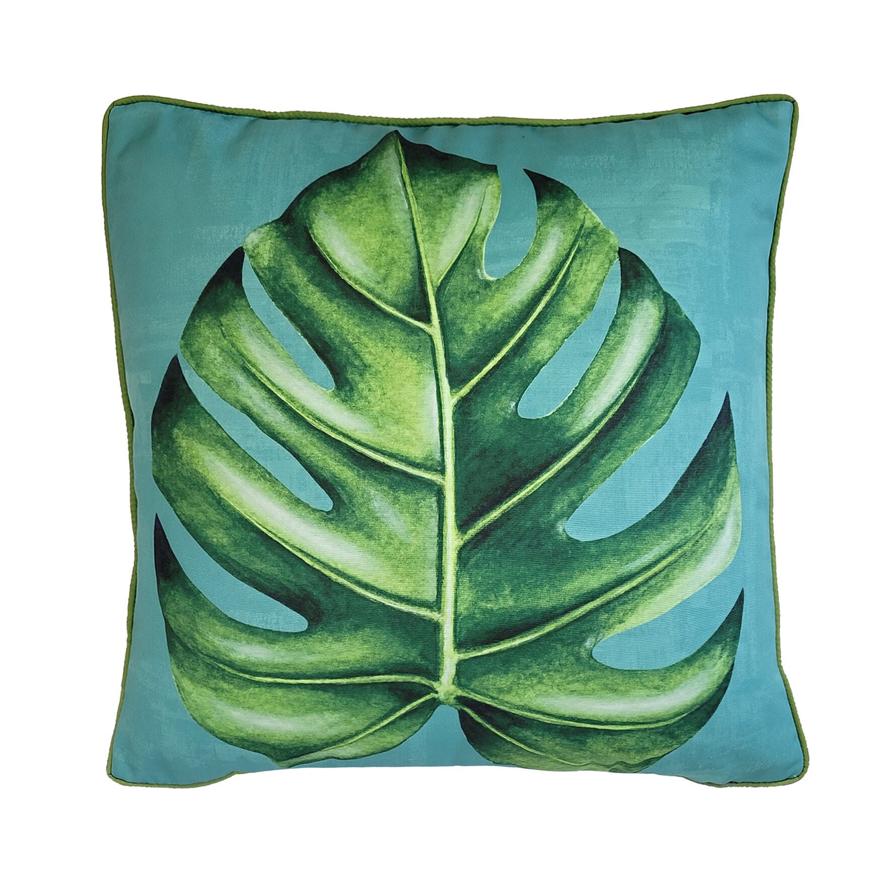 New York Botanical Garden&reg; Indoor/Outdoor Monstera Leaf Decorative Throw Pillow 20X20, Leaf Multi, LEAF MULTI, hi-res image number 0