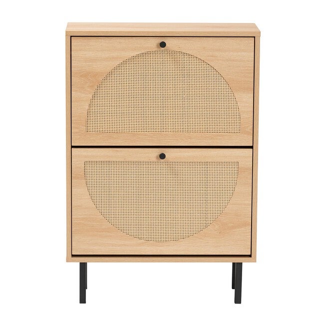 Remus Wood Shoe Cabinet, LIGHT OAK, alternate image number 3