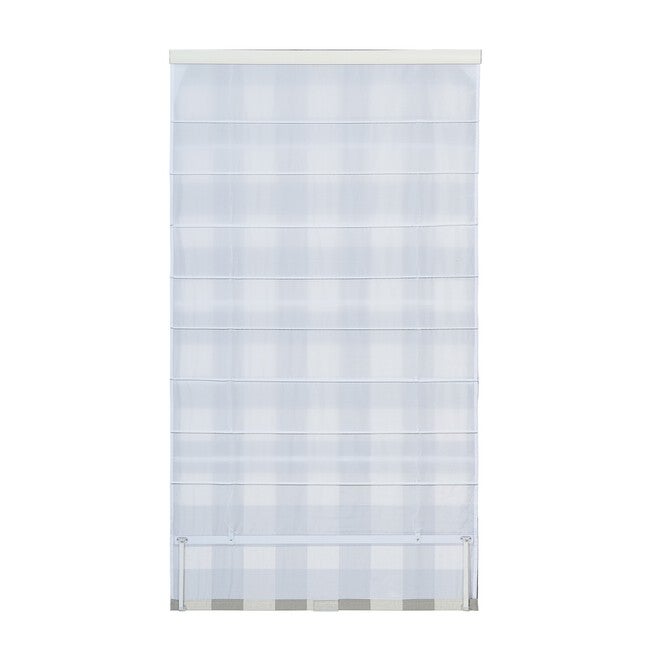 Cordless Plaid Flat Roman Shade, , alternate image number null