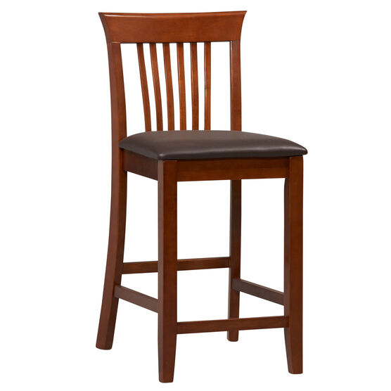 Triena Collection Craftsman Center Stool, 24"H, DARK CHERRY, hi-res image number null