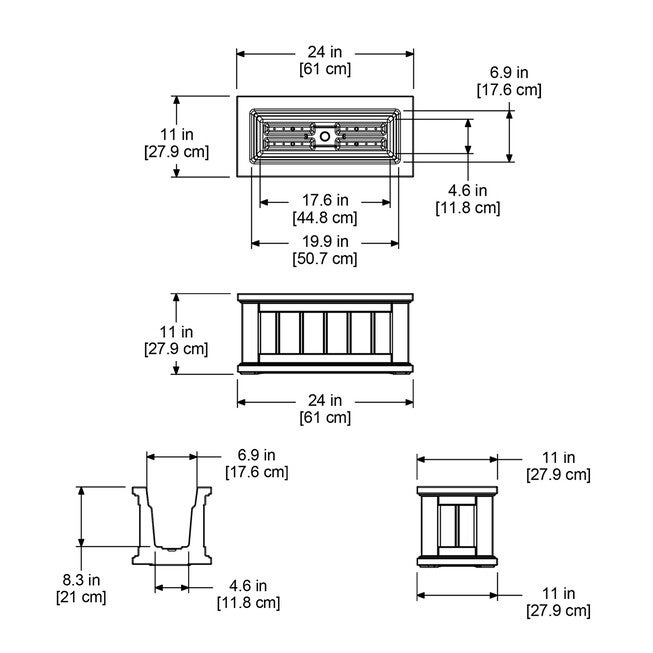 Cape Cod 24x11 Planter, , alternate image number 2