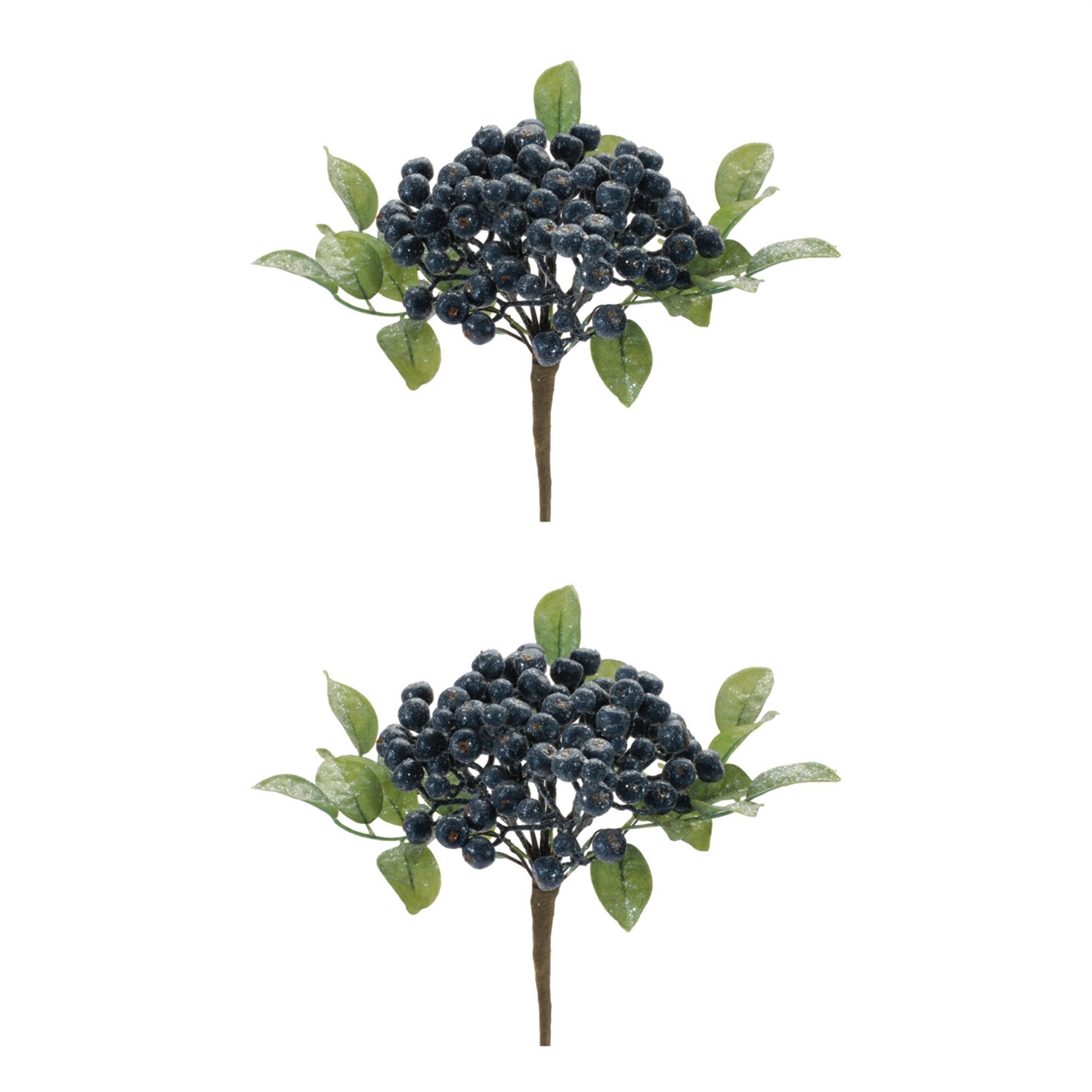 Frosted Berry Cluster (Set of 2), BLUE GREEN, alternate image number 4