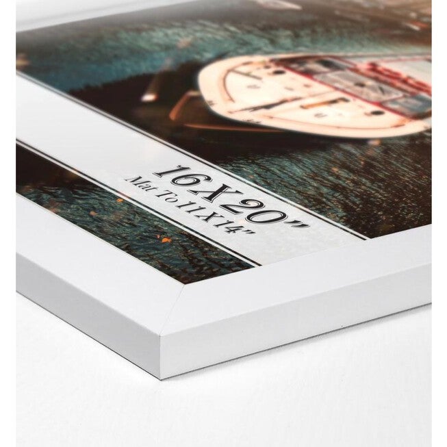 Black Wood Picture Frame With Mat 11X 14, , alternate image number null