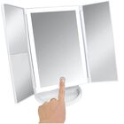 Tri-Fold Makeup Mirror With 3-Color Led Lighting, , alternate image number null