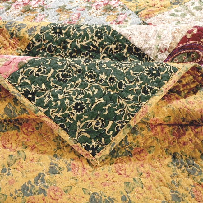 Antique Chic Quilted Patchwork Throw Blanket, , alternate image number 2
