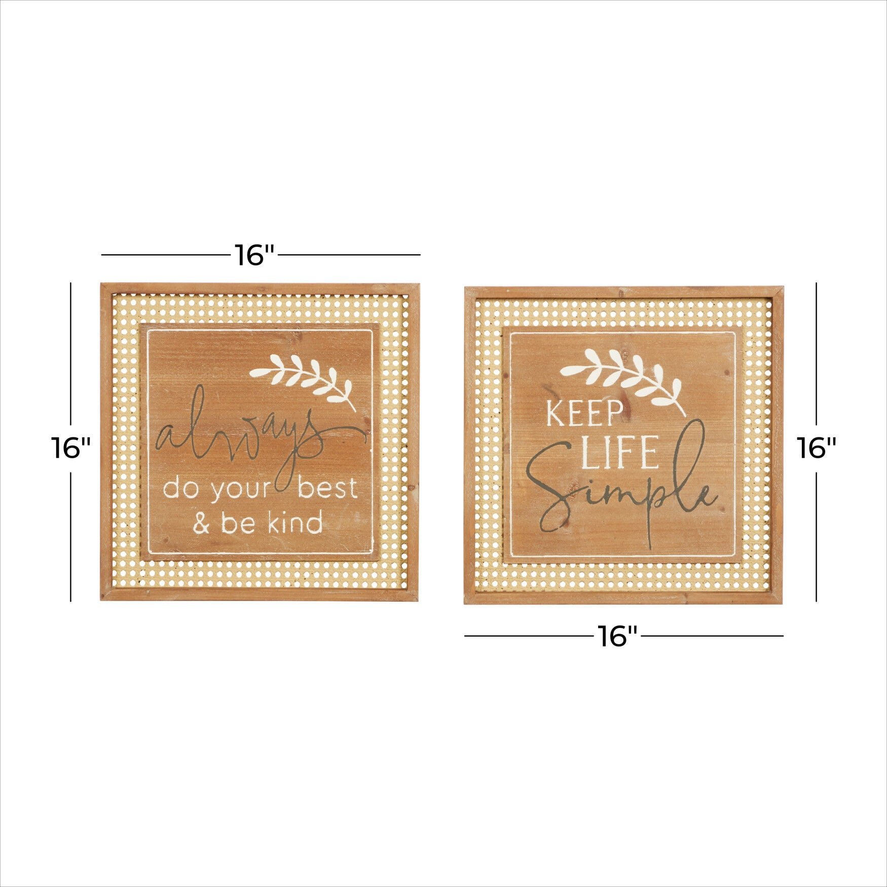 Set Of 2 Brown Wood Farmhouse Wall Decor, , alternate image number 5