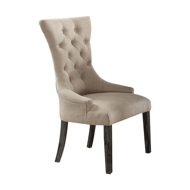 Dining Chair (Set-2), BEIGE WEATHERED ESPRESSO, hi-res image number 0