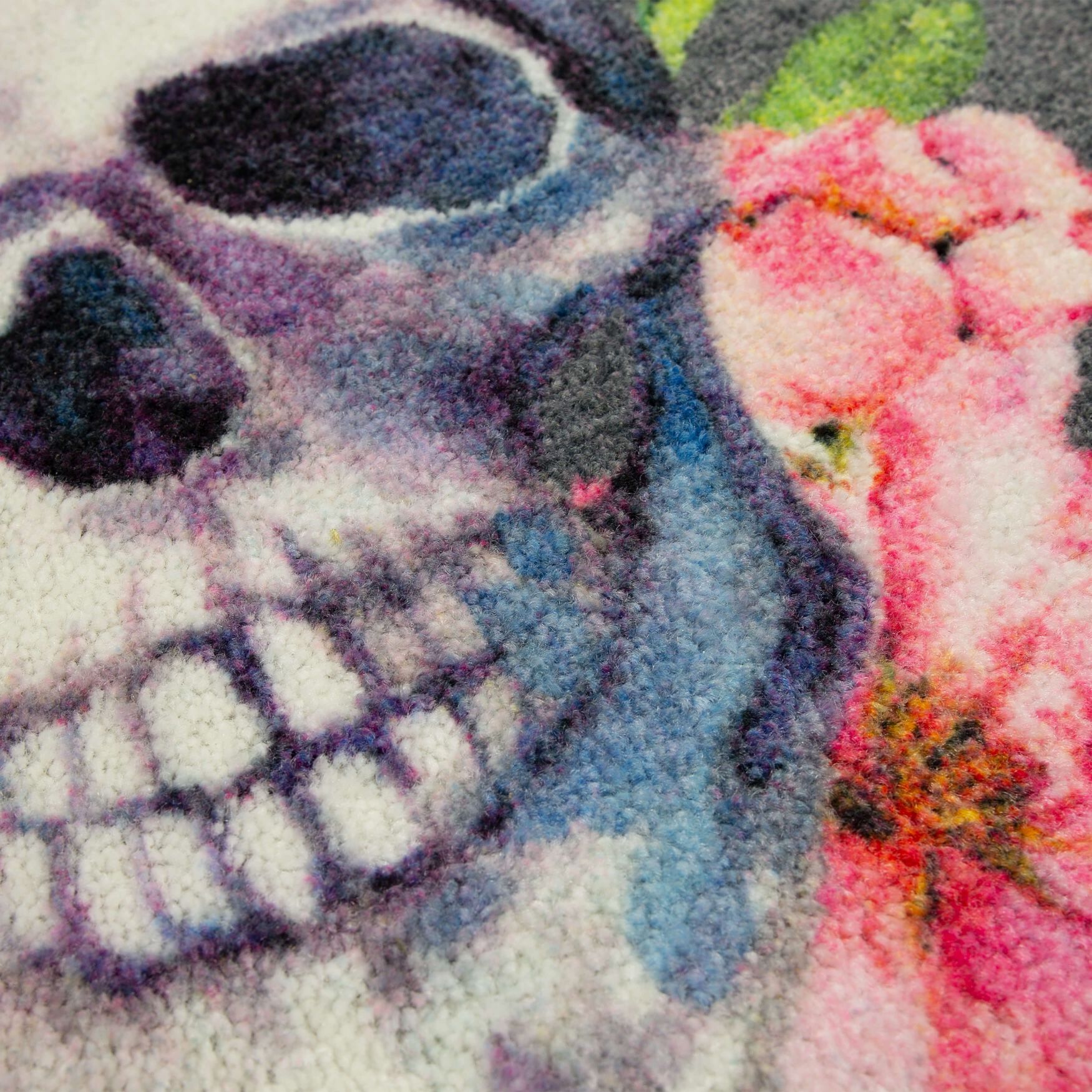 Skull Spell Purple Kitchen Rug, , alternate image number 2