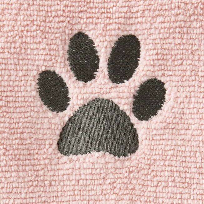 Embroidered Microfiber Pet Towel, Small, 3 Pieces Paw Blush, , on-hover image number 1
