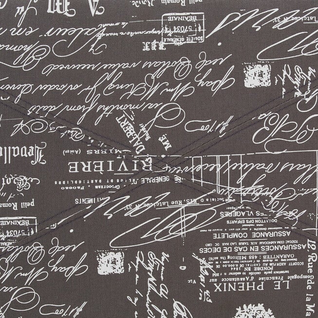 Stephanie Ottoman Grey Linen With Script, , alternate image number 7