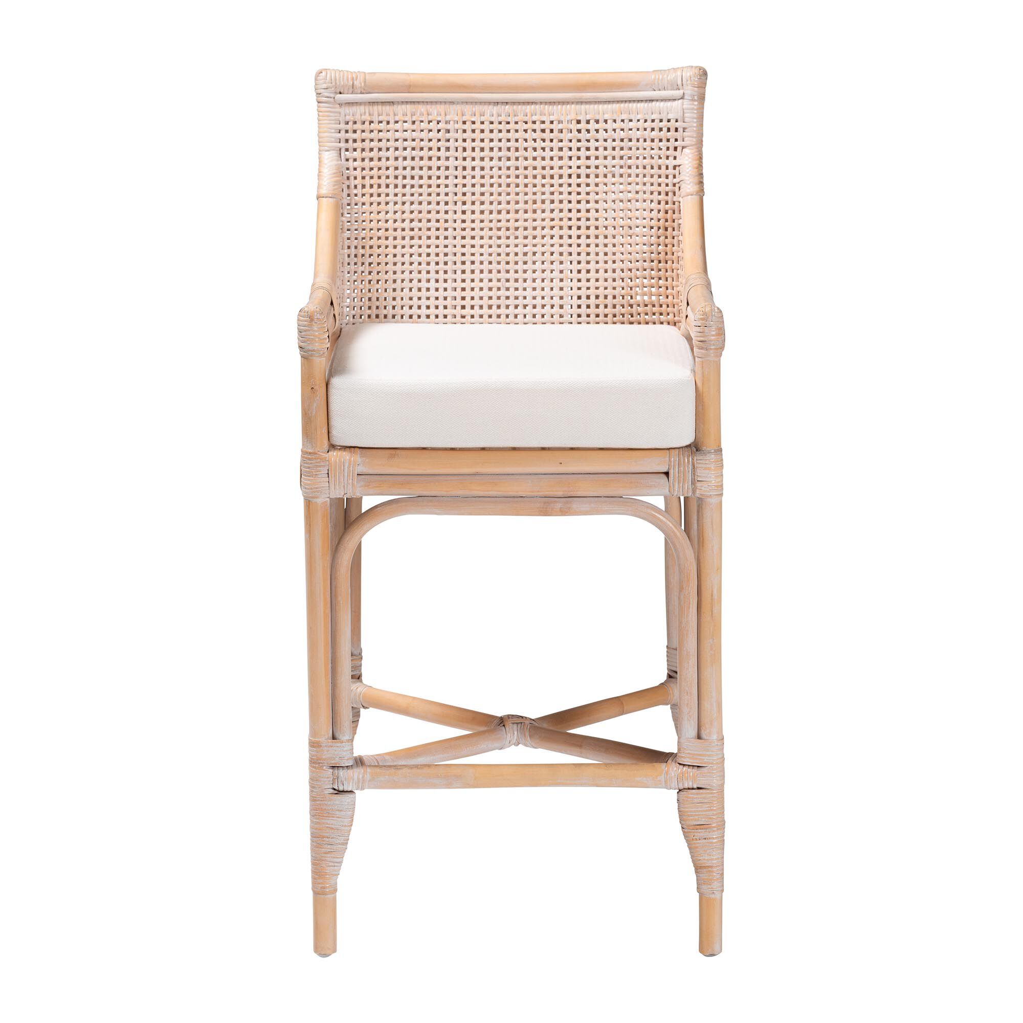 Allen Natural Rattan Counter Stool, BROWN, alternate image number 2