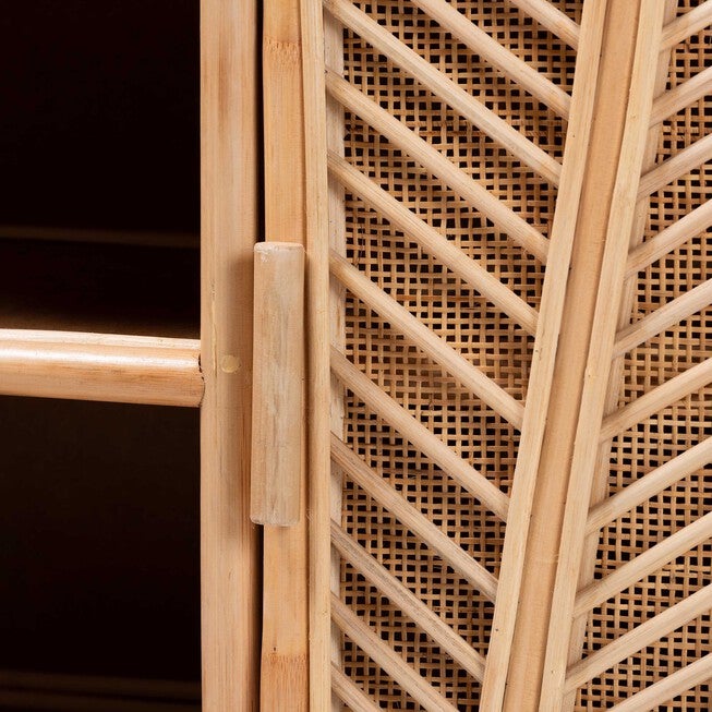 Carabella Bohemian Natural Rattan 2-Door Storage Cabinet, , alternate image number null