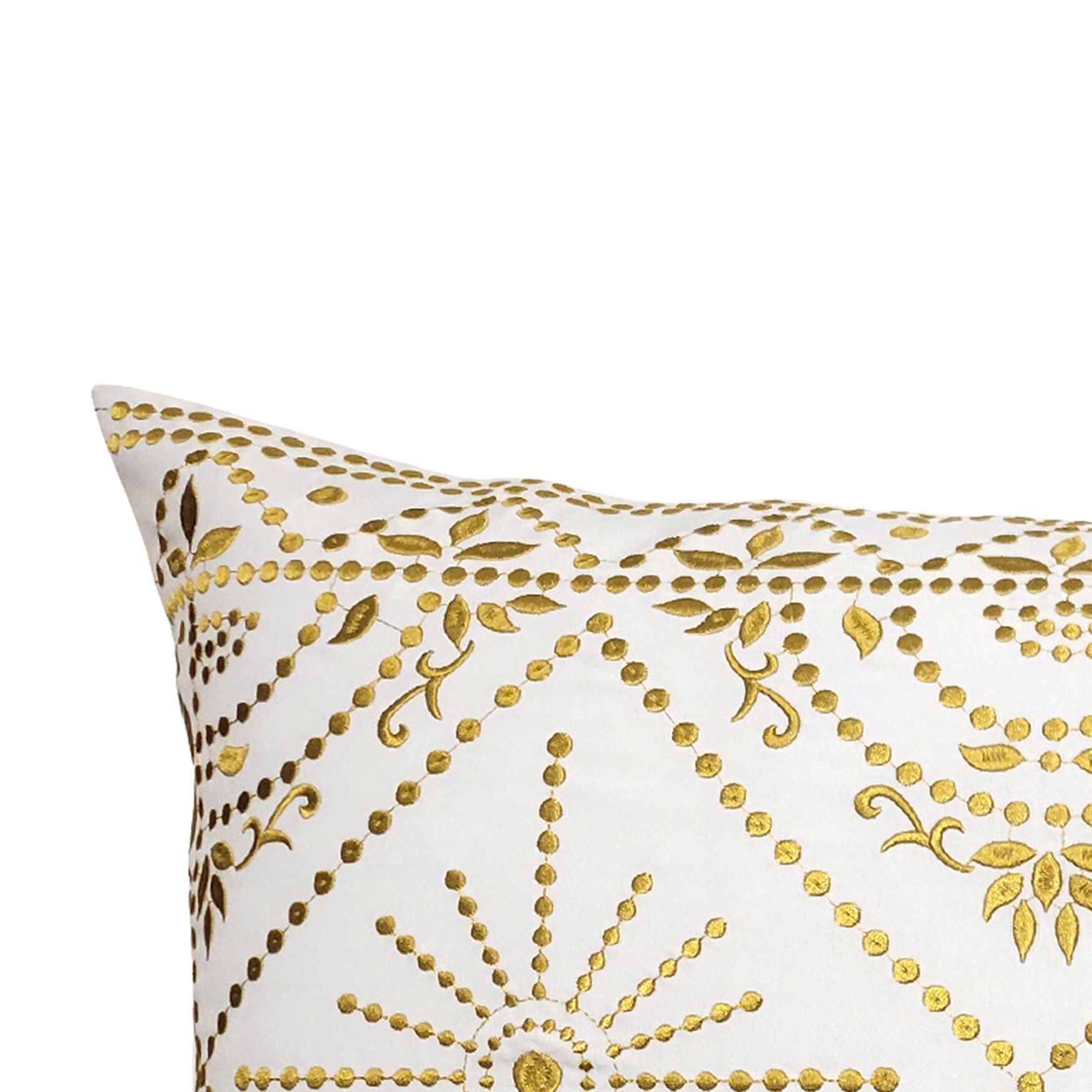 Indoor/Outdoor Embroidered Tile Oblong Decorative Throw Pillow 15X30, Black/White, , alternate image number 6